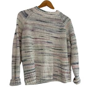 Old Navy Women Multicolor Striped Raglan‎ Sleeve Crewneck Sweater Size M